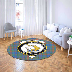Stewart of Appin Hunting Ancient Tartan Crest Round Rug