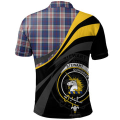 Stewart of Appin Hunting Dress Tartan Polo Shirt - Royal Coat Of Arms Style