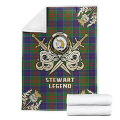 Stewart of Appin Hunting Modern Tartan Gold Courage Symbol Blanket