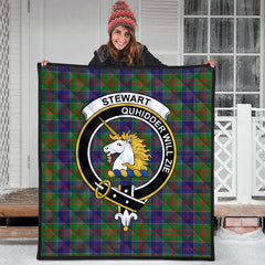 Stewart of Appin Hunting Modern Tartan Crest Quilt