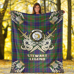 Stewart of Appin Hunting Modern Tartan Gold Courage Symbol Blanket