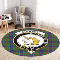 Stewart of Appin Hunting Modern Tartan Crest Round Rug