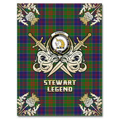 Stewart of Appin Hunting Modern Tartan Gold Courage Symbol Blanket