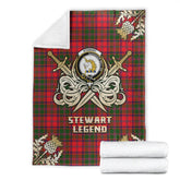 Stewart of Appin Modern Tartan Gold Courage Symbol Blanket