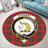 Stewart of Appin Modern Tartan Crest Round Rug