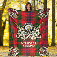 Stewart of Appin Modern Tartan Gold Courage Symbol Blanket