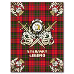 Stewart of Appin Modern Tartan Gold Courage Symbol Blanket