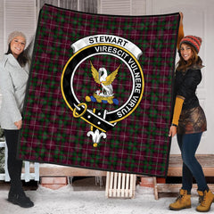 Stewart of Bute Hunting Tartan Crest Quilt