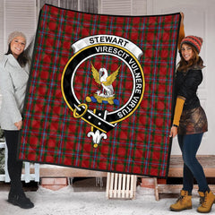 Stewart of Fingask Tartan Crest Quilt
