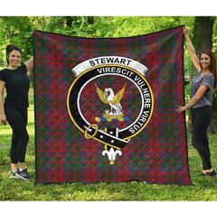 Stewart of Urrard Tartan Crest Quilt