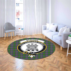 Strange of Balkaskie Tartan Crest Round Rug
