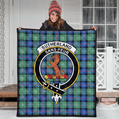 Sutherland Ancient Tartan Crest Quilt