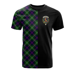 Sutherland Modern Tartan T-Shirt Half of Me - Cross Style