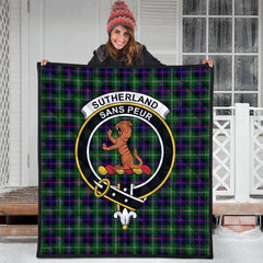Sutherland Modern Tartan Crest Quilt