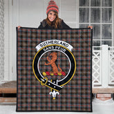 Sutherland Weathered Tartan Crest Quilt