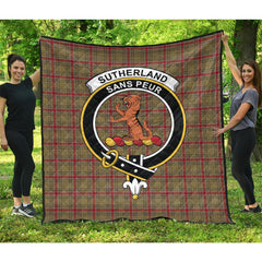 Sutherland of Duffus Tartan Crest Quilt