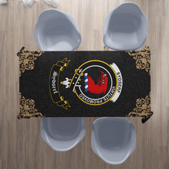 Sydserf (or Sideserf) Crest Tablecloth - Black Style