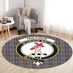 Taylor Weathered Tartan Crest Round Rug
