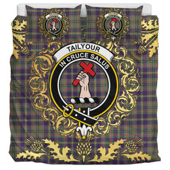 Taylor Weathered Tartan Crest Bedding Set - Golden Thistle Style