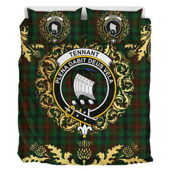 Tennant 01 Tartan Crest Bedding Set - Golden Thistle Style