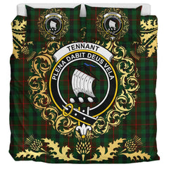 Tennant 01 Tartan Crest Bedding Set - Golden Thistle Style