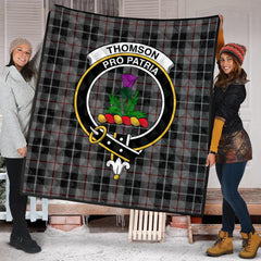 Thompson Grey Tartan Crest Quilt
