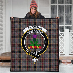 Thompson Special Grey Tartan Crest Quilt