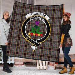 Thompson Special Grey Tartan Crest Quilt
