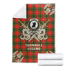Turnbull Dress Tartan Gold Courage Symbol Blanket