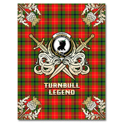 Turnbull Dress Tartan Gold Courage Symbol Blanket