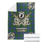 Turnbull Hunting Tartan Gold Courage Symbol Blanket