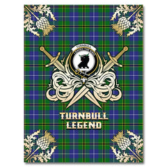 Turnbull Hunting Tartan Gold Courage Symbol Blanket