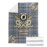 Tweedie Tartan Gold Courage Symbol Blanket