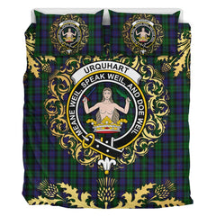 Urquhart 02 Tartan Crest Bedding Set - Golden Thistle Style