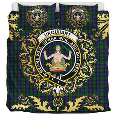 Urquhart 02 Tartan Crest Bedding Set - Golden Thistle Style