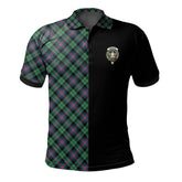Urquhart Broad Red Ancient Tartan Polo Shirt Half of Me - Cross Style
