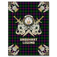 Urquhart Modern Tartan Gold Courage Symbol Blanket