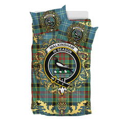 Walkinshaw Tartan Crest Bedding Set - Golden Thistle Style