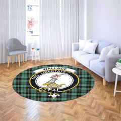 Wallace Hunting Ancient Tartan Crest Round Rug