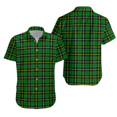 Wallace Hunting Green Tartan Hawaiian Shirt