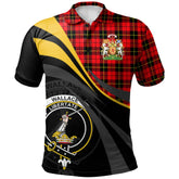 Wallace Hunting Red Tartan Polo Shirt - Royal Coat Of Arms Style