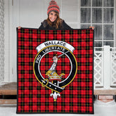 Wallace Hunting Red Tartan Crest Quilt