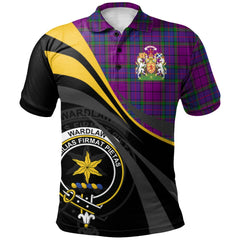 Wardlaw Modern Tartan Polo Shirt - Royal Coat Of Arms Style
