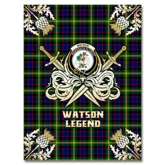 Watson Modern Tartan Gold Courage Symbol Blanket