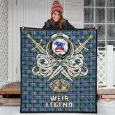 Weir Ancient Tartan Crest Legend Gold Royal Premium Quilt