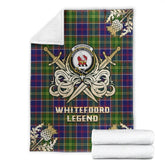 Whitefoord Modern Tartan Gold Courage Symbol Blanket