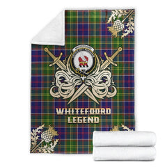 Whitefoord Modern Tartan Gold Courage Symbol Blanket