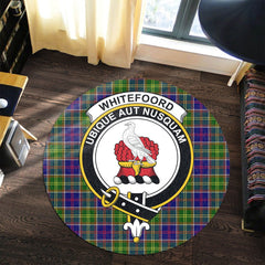 Whitefoord Modern Tartan Crest Round Rug