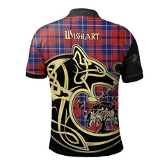 Wishart Dress Tartan Polo Shirt Viking Wolf