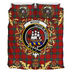 Wood Dress Tartan Crest Bedding Set - Golden Thistle Style